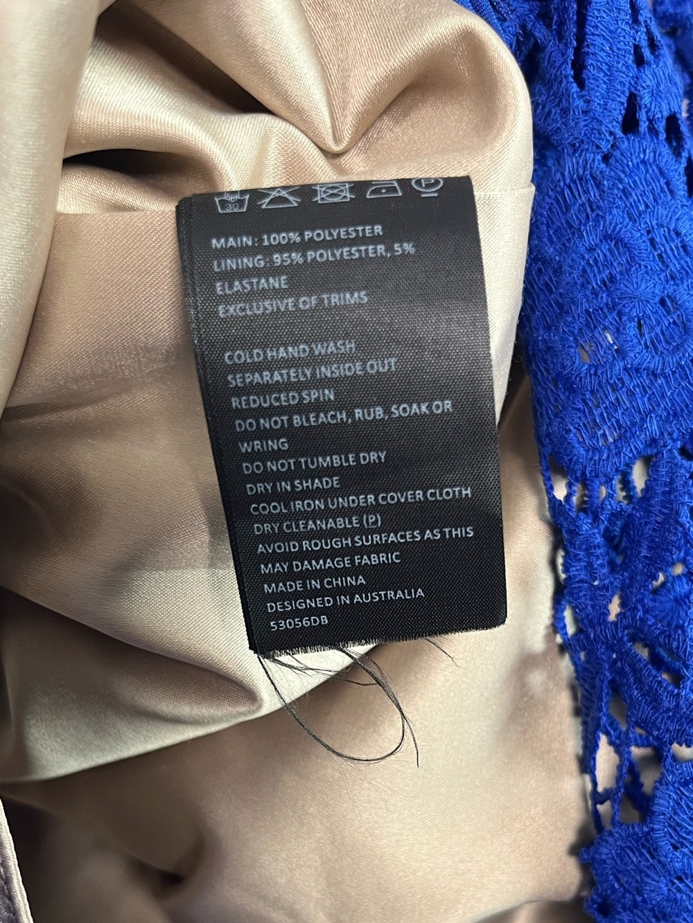 Bardot cobalt  blue Tayla overlay lace cocktail midi dress US SZ 8/M - Picture 10 of 10